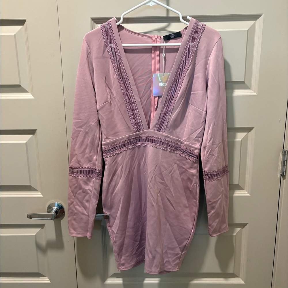 NWT Missguided Plunge-V Neck Dress